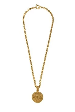 Chanel Gold Filigree 'CC' Round Necklace