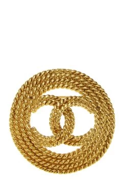 Chanel Gold Rope 'CC' Pin