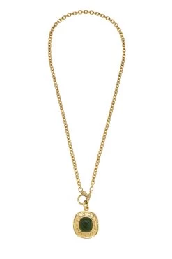 Chanel Gold & Green Gripoix Necklace