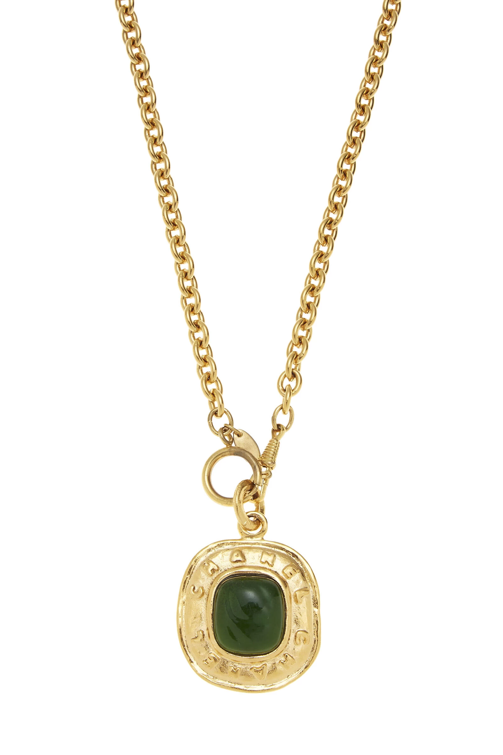 Chanel Gold & Green Gripoix Necklace 2 Chanel Gold & Green Gripoix Necklace - Image 2