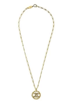 Chanel Gold Crystal 'CC' Necklace