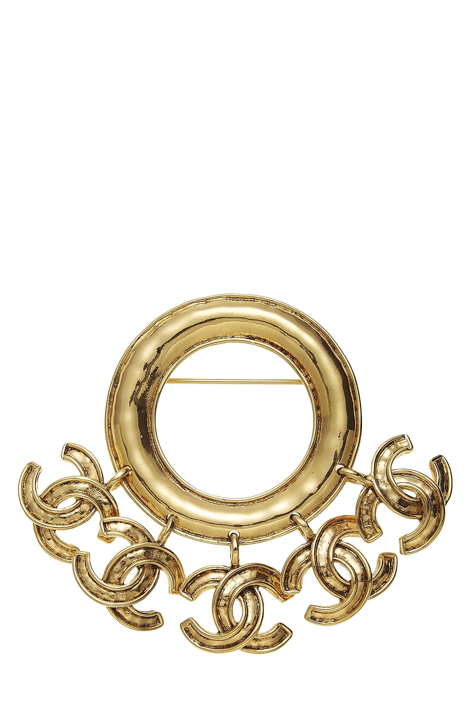 Chanel Gold 5 'CC' Dangle Pin 1 Chanel Gold 5 'CC' Dangle Pin