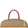 Christian Dior Brown Trotter Coated Canvas Rasta Bowler Bag