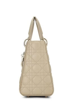Christian Dior Beige Cannage Quilted Lambskin Lady Dior Medium -Fashion clothing Q9B03U1II7006 3