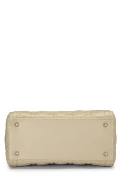 Christian Dior Beige Cannage Quilted Lambskin Lady Dior Medium -Fashion clothing Q9B03U1II7006 5