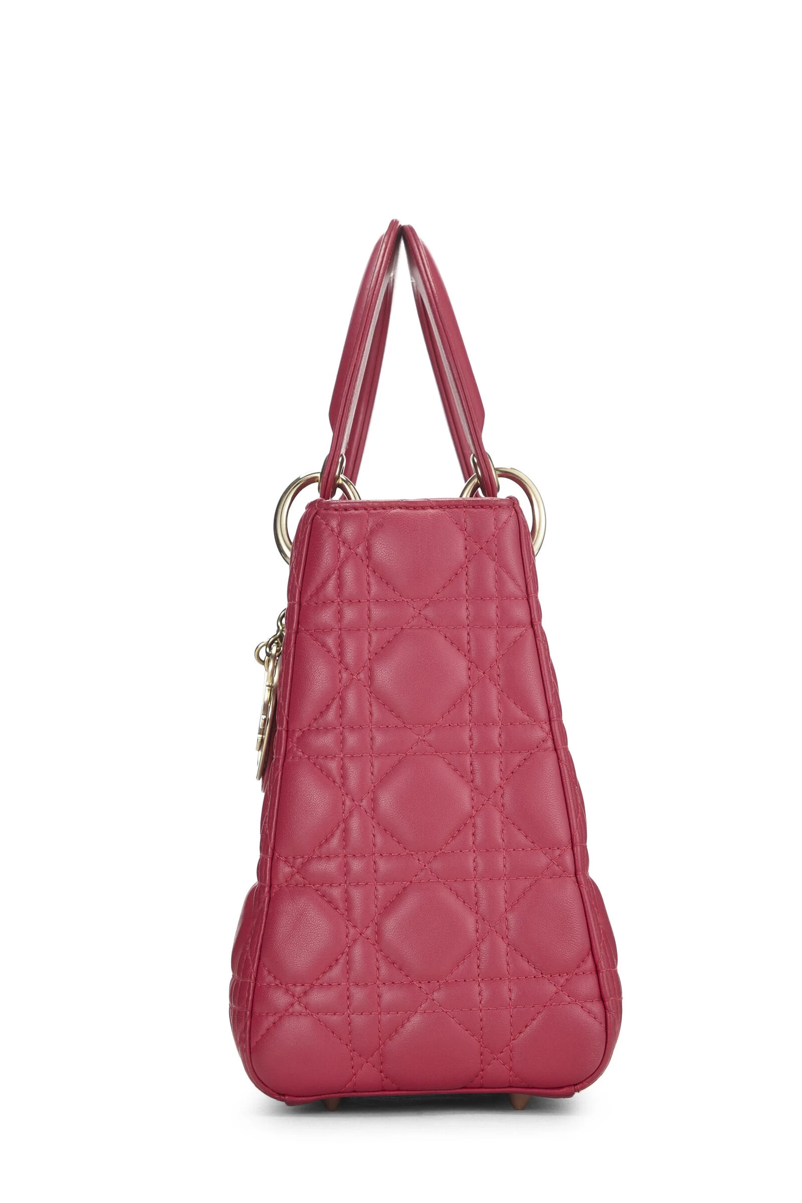 Christian Dior Pink Cannage Quilted Lambskin Lady Dior Medium 3 Christian Dior Pink Cannage Quilted Lambskin Lady Dior Medium - Image 3