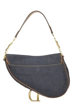 Christian Dior Blue Denim Saddle Bag -Fashion clothing Q9B0440WBB059 4