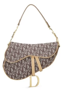 Christian Dior Beige Trotter Canvas Saddle Bag