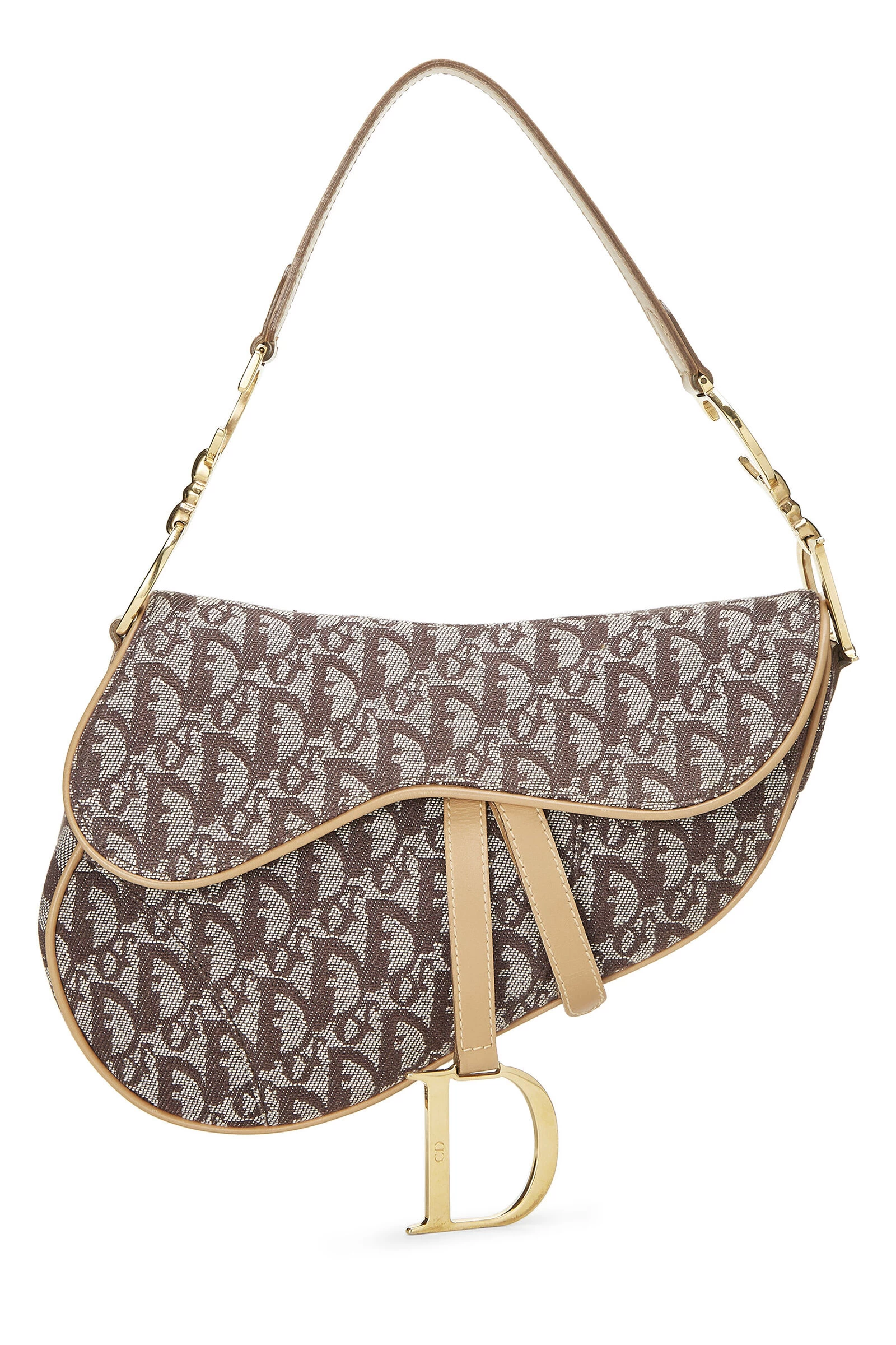 Christian Dior Beige Trotter Canvas Saddle Bag 1 Christian Dior Beige Trotter Canvas Saddle Bag