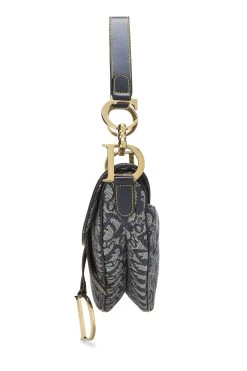 Christian Dior Navy Trotter Canvas Saddle Bag Mini -Fashion clothing Q9B044ITNB010 3