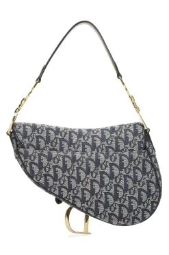 Christian Dior Navy Trotter Canvas Saddle Bag Mini -Fashion clothing Q9B044ITNB010 4