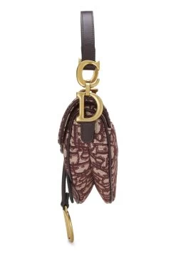 Christian Dior Burgundy Trotter Canvas Saddle Bag Mini -Fashion clothing Q9B044RI19002 3
