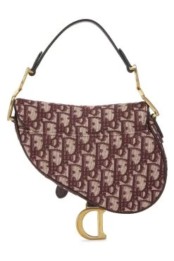 Christian Dior Burgundy Trotter Canvas Saddle Bag Mini -Fashion clothing Q9B044RI19002 4