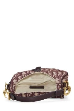 Christian Dior Burgundy Trotter Canvas Saddle Bag Mini -Fashion clothing Q9B044RI19002 6