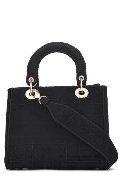 Christian Dior Black Cannage Canvas Lady D-Lite Medium -Fashion clothing Q9B1YV0EK7000 4