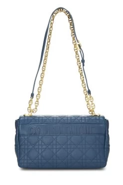 Christian Dior Blue Cannage Calfskin Caro Bag Medium -Fashion clothing Q9B4PS3PB7000 4