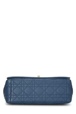 Christian Dior Blue Cannage Calfskin Caro Bag Medium -Fashion clothing Q9B4PS3PB7000 5