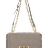 Christian Dior Beige Cannage Calfskin Caro Bag Medium