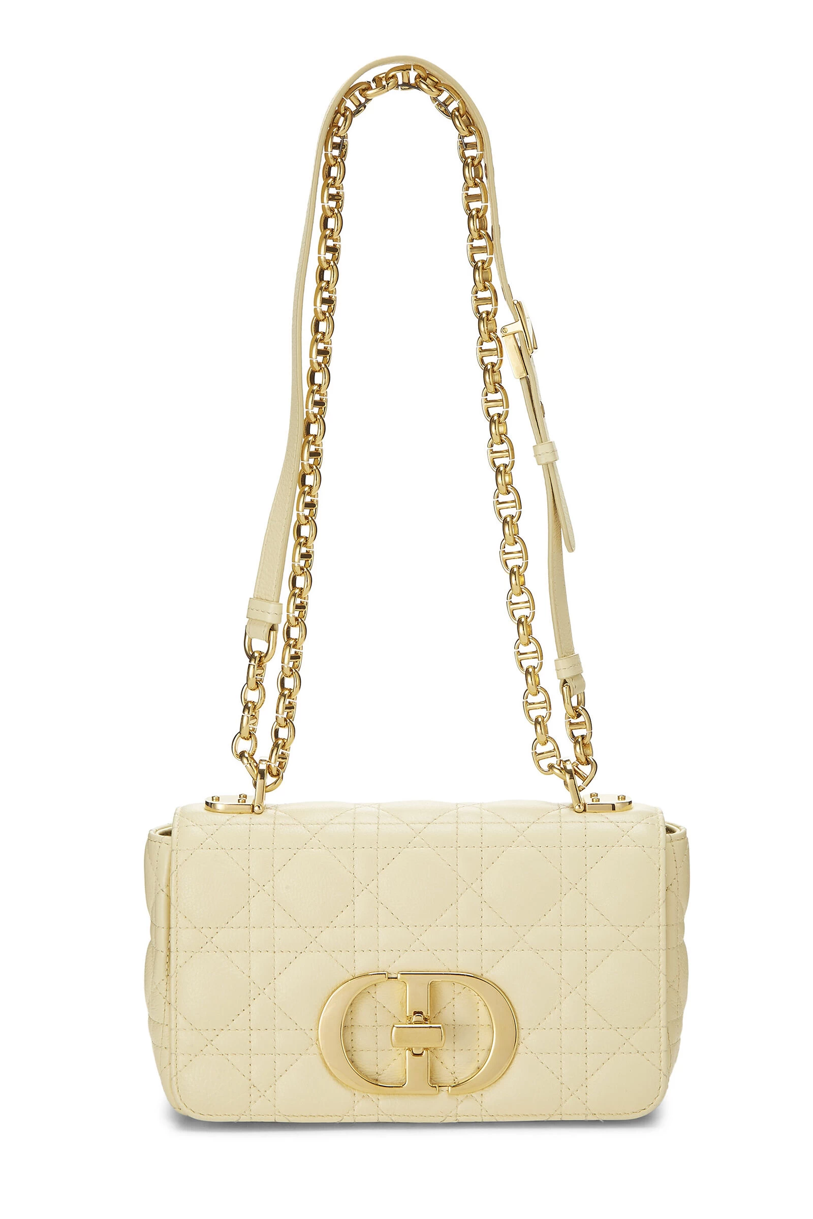 Christian Dior Yellow Cannage Calfskin Caro Bag Small 1 Christian Dior Yellow Cannage Calfskin Caro Bag Small