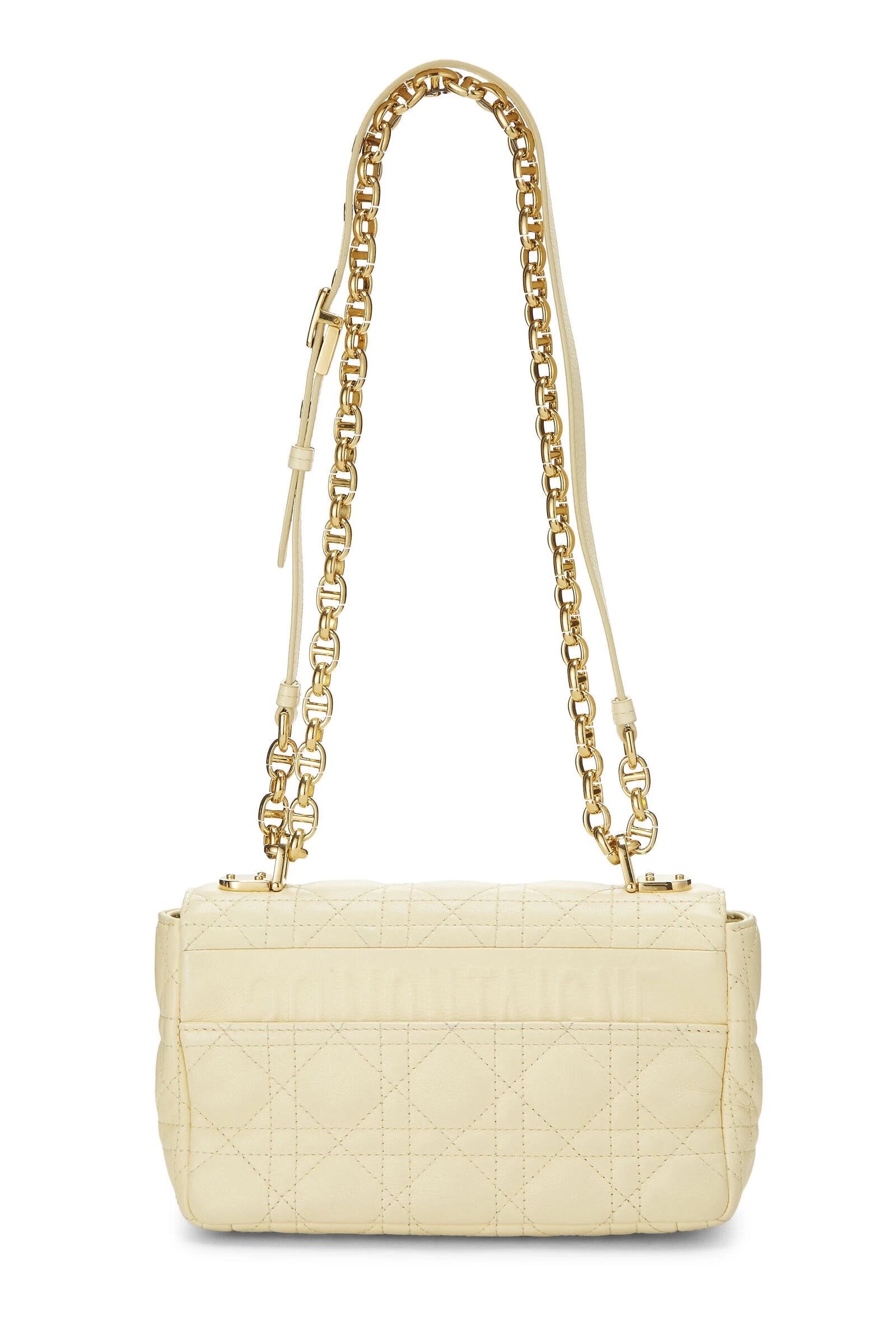 Christian Dior Yellow Cannage Calfskin Caro Bag Small 4 Christian Dior Yellow Cannage Calfskin Caro Bag Small - Image 4