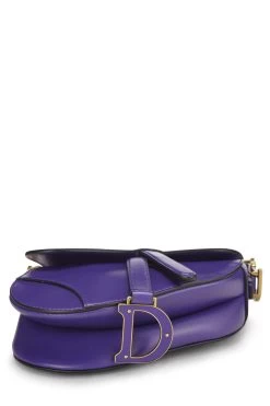 Christian Dior Purple Leather Saddle Bag Mini 10 Christian Dior Purple Leather Saddle Bag Mini -Fashion clothing Q9B59CRGU9001 5