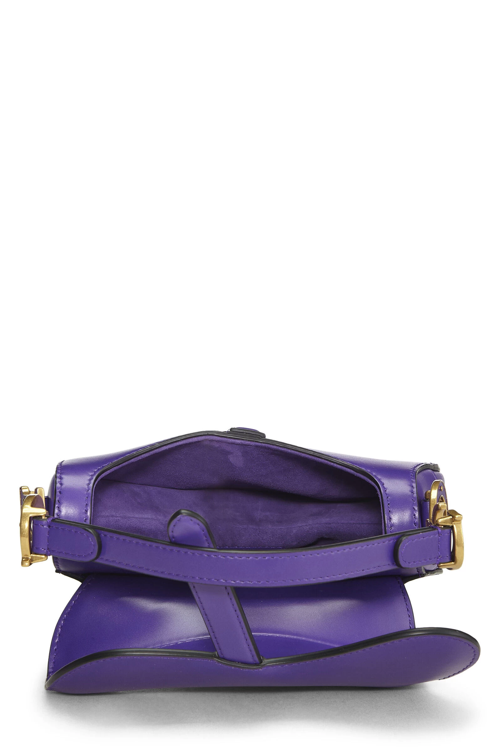 Christian Dior Purple Leather Saddle Bag Mini 6 Christian Dior Purple Leather Saddle Bag Mini - Image 6