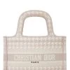 Christian Dior Pink Houndstooth Canvas Book Tote Mini