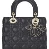 Christian Dior Black Cannage Lambskin My ABCDior Lady Dior Small