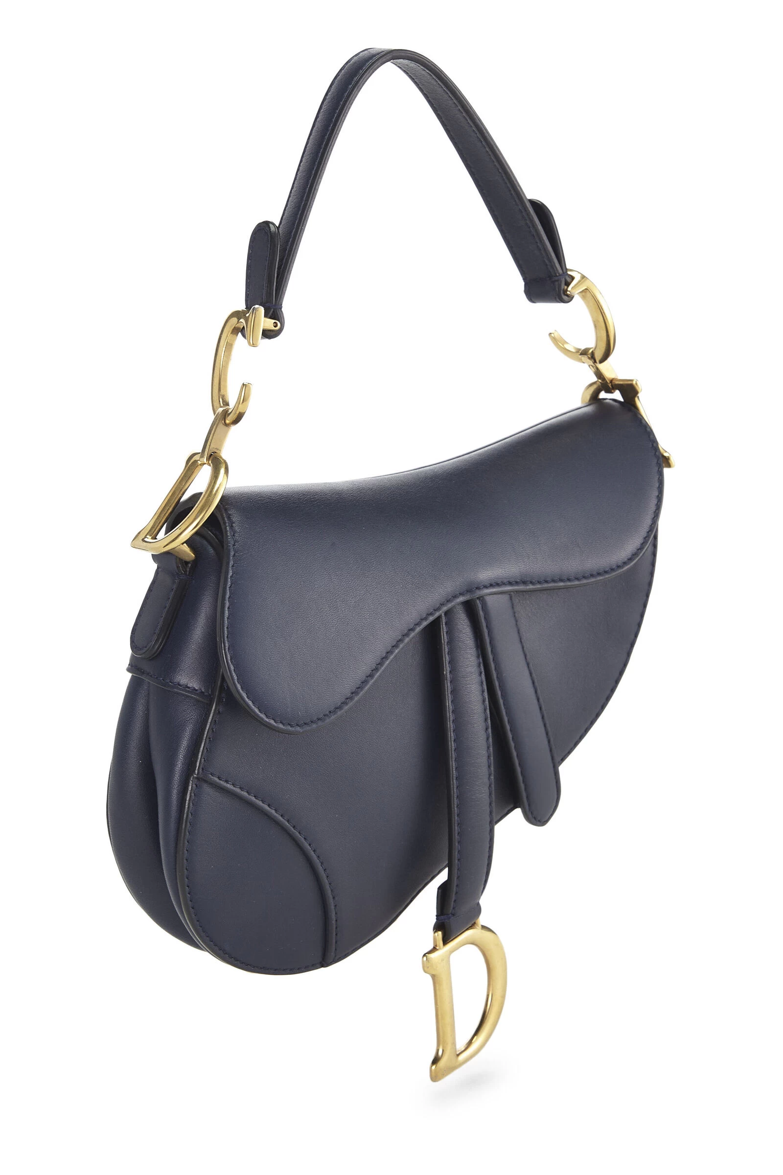 Christian Dior Navy Chevre Leather Saddle Bag Mini NM 2 Christian Dior Navy Chevre Leather Saddle Bag Mini NM - Image 2