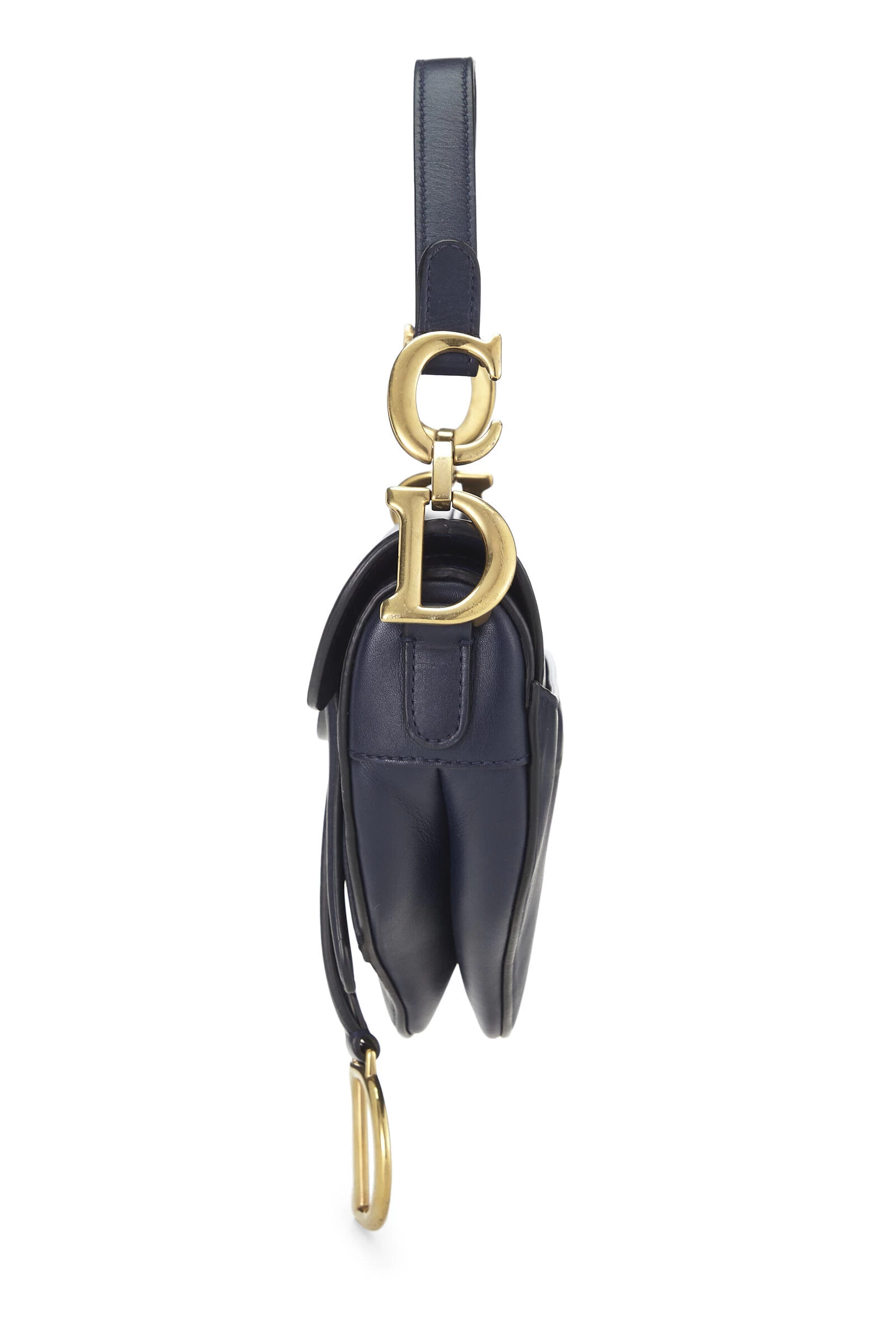 Christian Dior Navy Chevre Leather Saddle Bag Mini NM 3 Christian Dior Navy Chevre Leather Saddle Bag Mini NM - Image 3