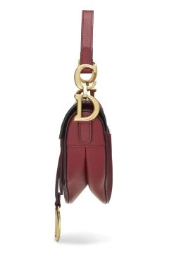 Christian Dior Burgundy Calfskin Saddle Bag Mini -Fashion clothing Q9BIYXRF19001 3
