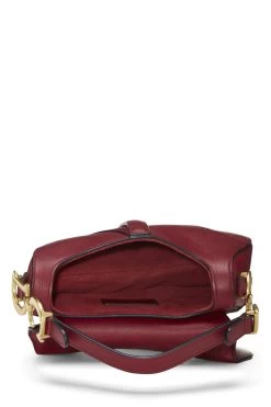 Christian Dior Burgundy Calfskin Saddle Bag Mini -Fashion clothing Q9BIYXRF19001 6