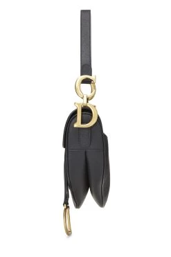 Christian Dior Black Leather Calfskin Saddle Bag -Fashion clothing Q9BIYXRFKB001 3