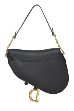 Christian Dior Black Leather Calfskin Saddle Bag -Fashion clothing Q9BIYXRFKB001 4