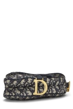 Christian Dior Navy Oblique Jacquard Saddle Bag Mini -Fashion clothing Q9BIYXRIN9000 5