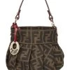 FENDI Brown Zucca Canvas Handbag Mini
