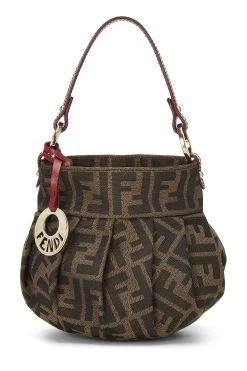 FENDI Brown Zucca Canvas Handbag Mini