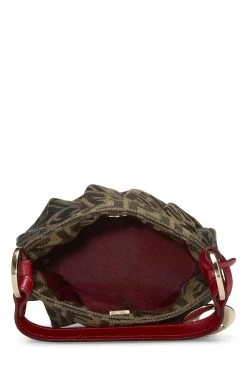 FENDI Brown Zucca Canvas Handbag Mini -Fashion clothing QBA04W3JR9000 6