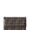 FENDI Brown Zucca Canvas Compact Wallet
