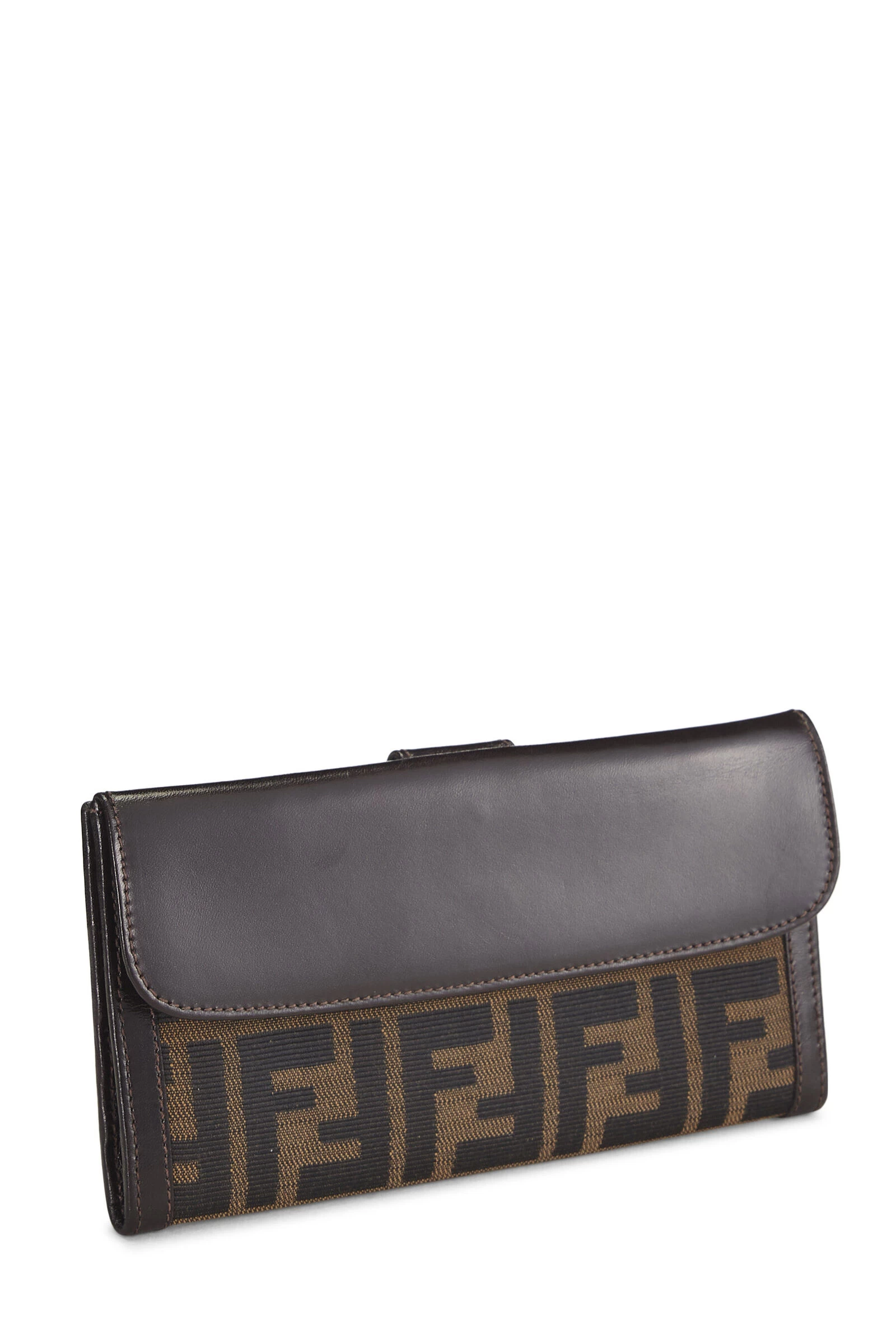 FENDI Brown Zucca Canvas Long Wallet 2 FENDI Brown Zucca Canvas Long Wallet - Image 2