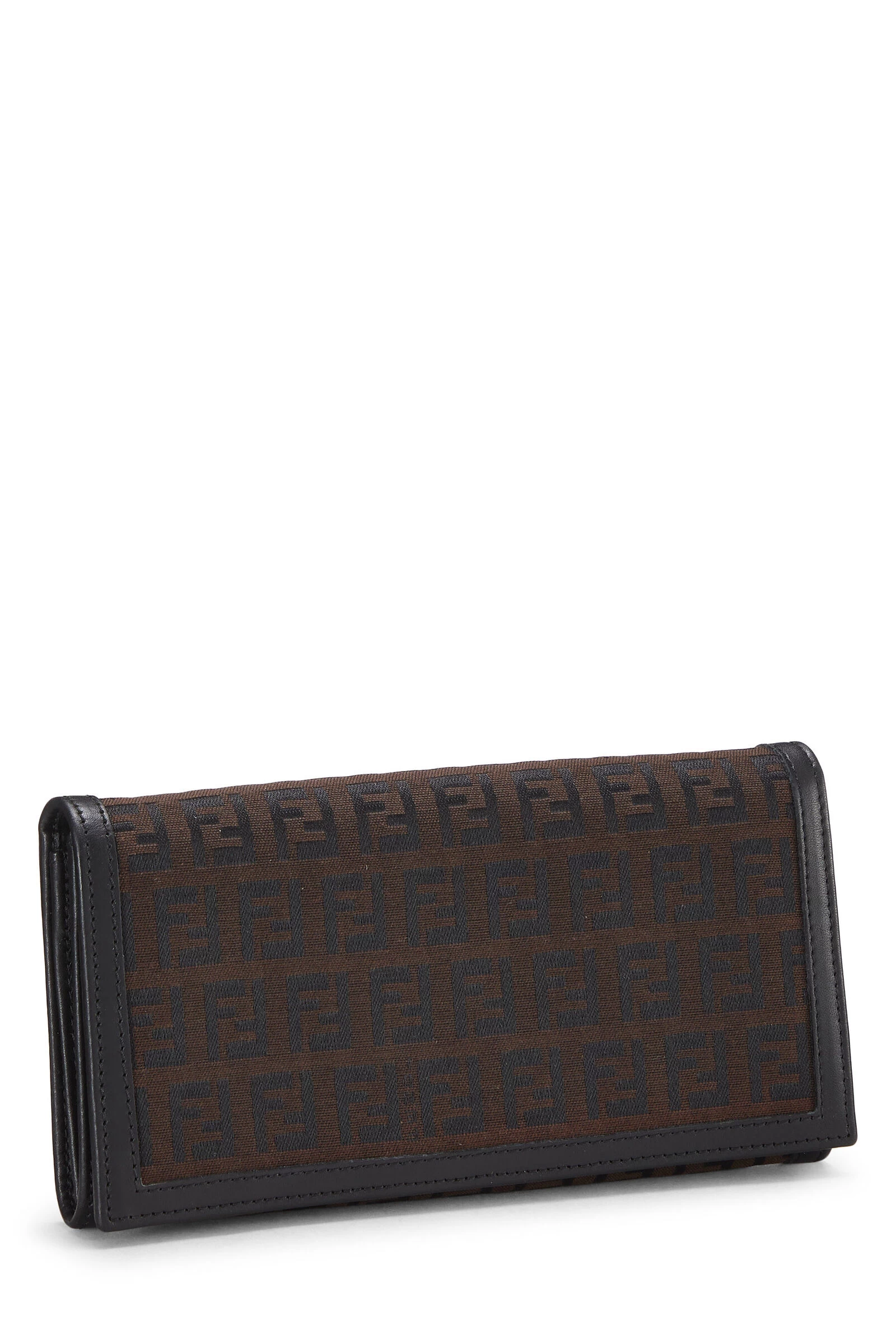 FENDI Brown Zucchino Canvas Long Wallet 2 FENDI Brown Zucchino Canvas Long Wallet - Image 2