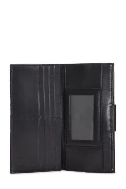 FENDI Black Zucchino Canvas Long Wallet -Fashion clothing QBA0LYCRKB009 4