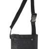 FENDI Black Zucca Leather Waist Pouch