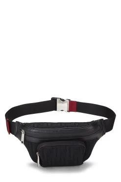 FENDI Black Mesh Zucca Belt Bag