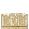 FENDI Gold Zucca Embossed Compact Wallet