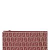 FENDI Red Zucchino Canvas Clutch