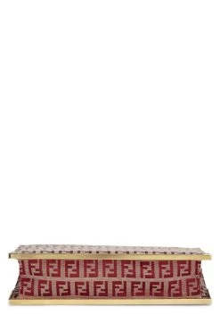 FENDI Red Zucchino Canvas Clutch -Fashion clothing QBA1JOCRRB000 5