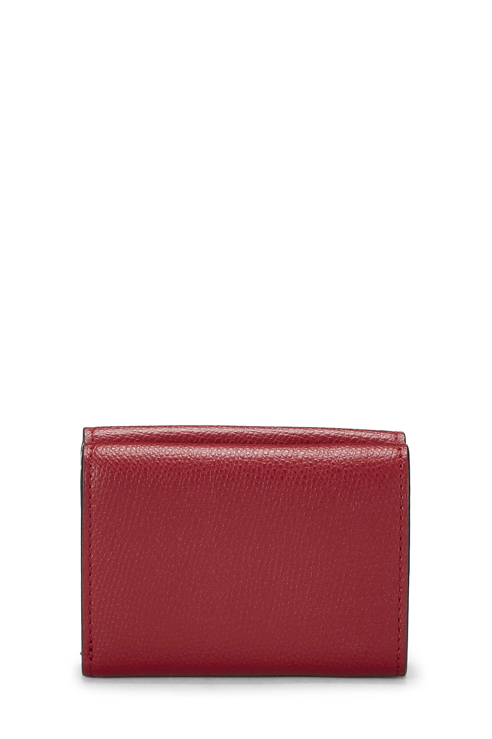 FENDI Red Leather 'FF' Compact Wallet 3 FENDI Red Leather 'FF' Compact Wallet - Image 3