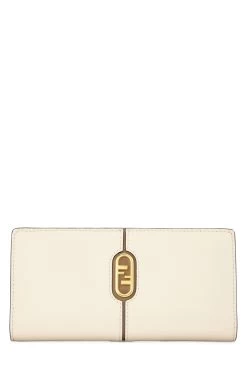 FENDI Beige Leather Wallet