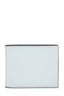 FENDI Blue Zucchino Leather Bifold Wallet